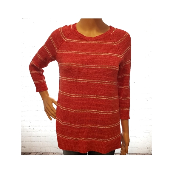 Madewell orange cabinstripe crewneck sweater - Picture 8 of 8